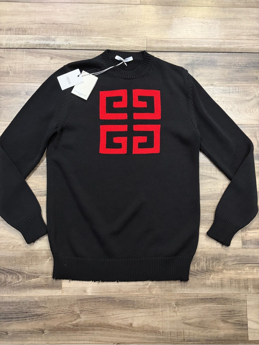 Givenchy Logo Pattern Round Neck Loose Long Sleeve Sweater New with tag